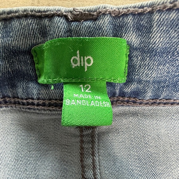 DIP Denim Womens Size 12 Blue Denim A Line Skirt Knee Length Casual EUC - Picture 3 of 7